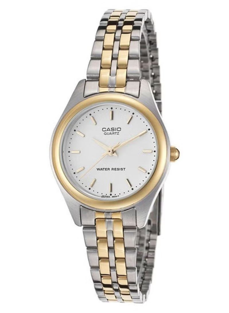Women's Water Resistant Stainless Steel Analog Watch LTP-1129G - 7ARDF - 26 mm - Silver/Gold